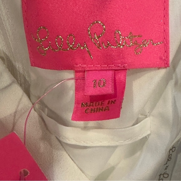 Lilly Pulitzer Kylo Strapless Skirted Romper  Resort White Sz 10 - Picture 12 of 12